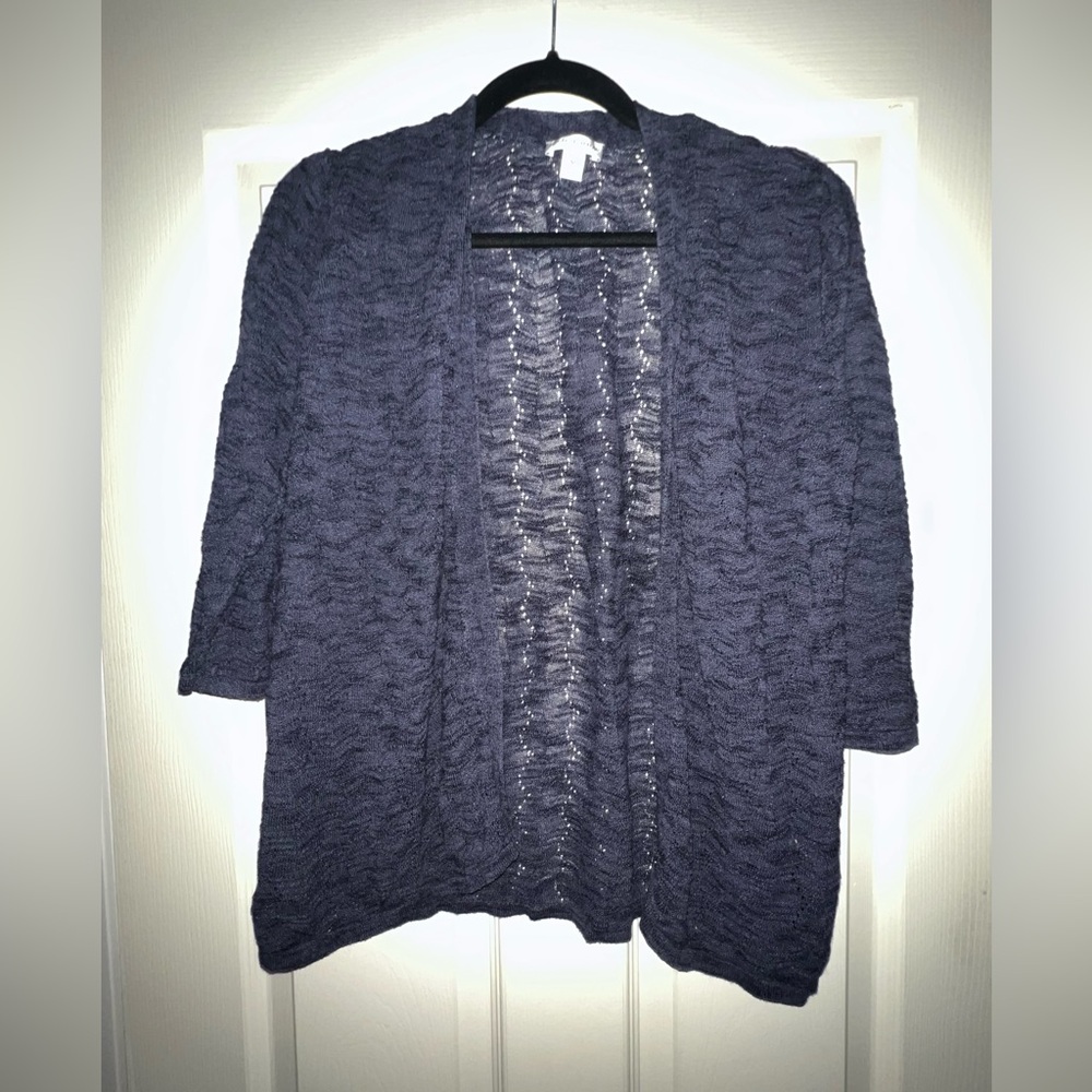 Croft & Barrow Blue Textured Sweater